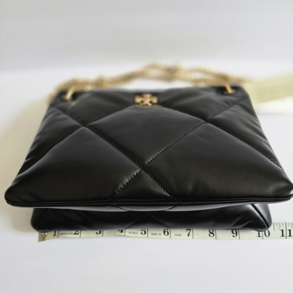 Tory Burch Small Kira Diamond Leather Crossbody Bag Black - Picture 7 of 10